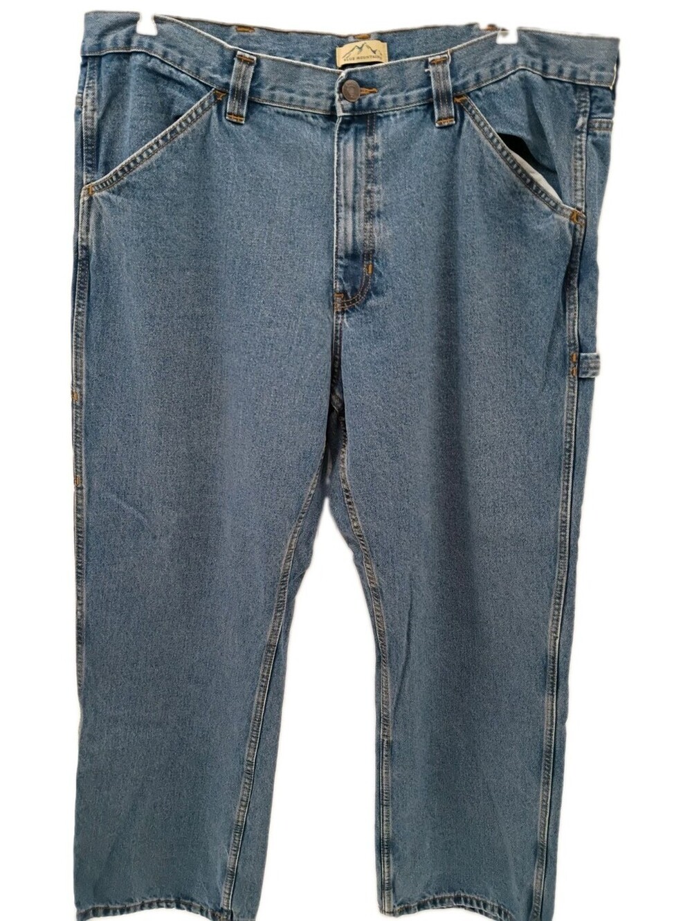 Blue Mountain Jeans Mens 42x32 Blue Denim Rugged Workwear Casual Pants Outdoor